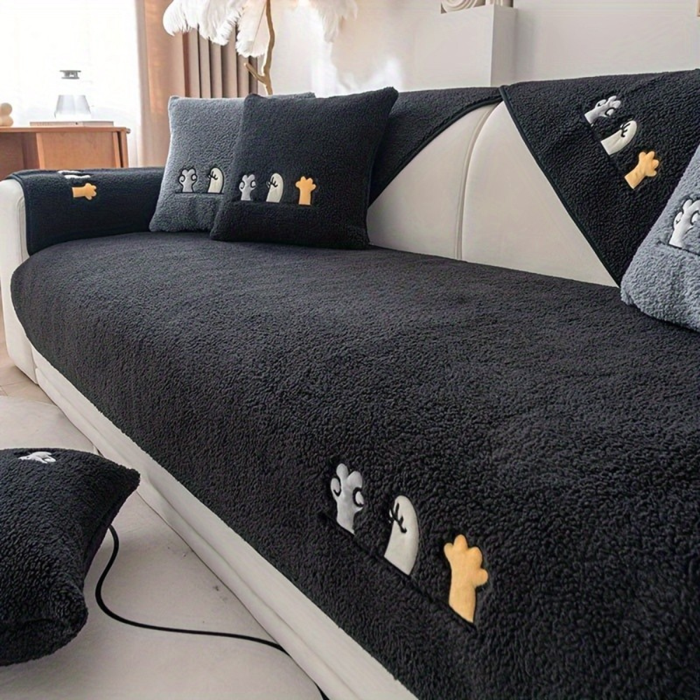 Plush Thick Shearling Sofa Cover