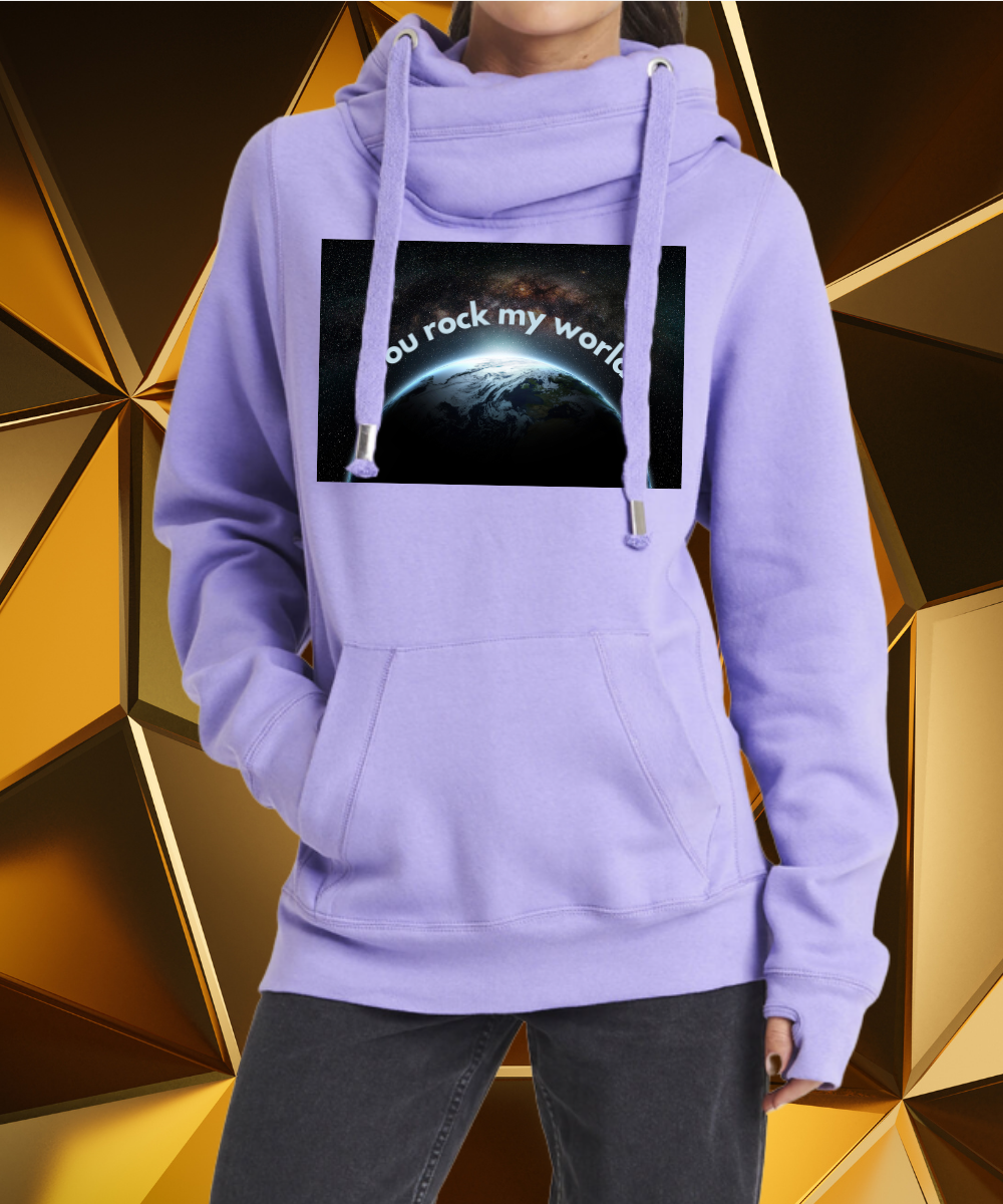 You Rock My World Cross Neck Hoodie