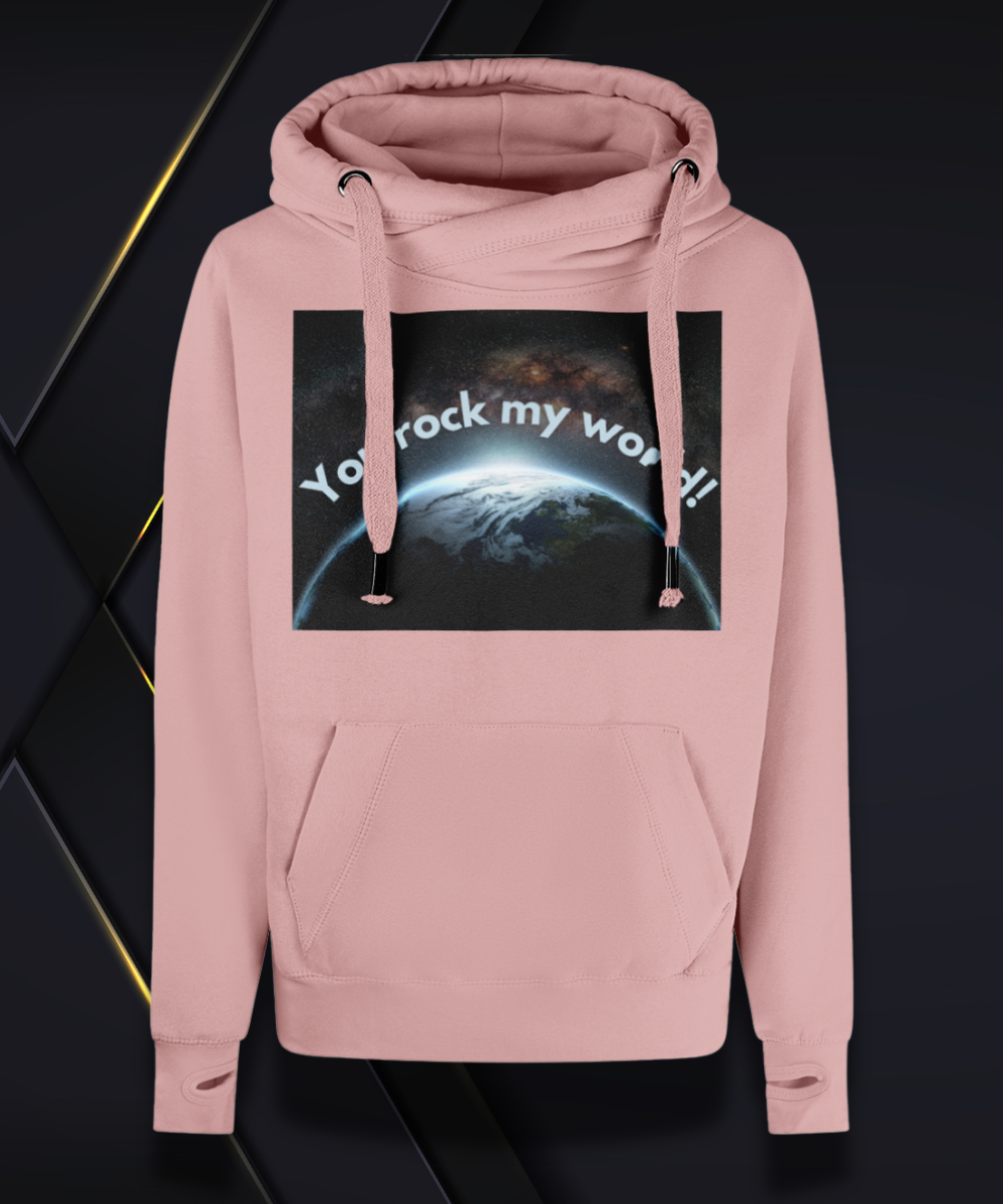 You Rock My World Cross Neck Hoodie