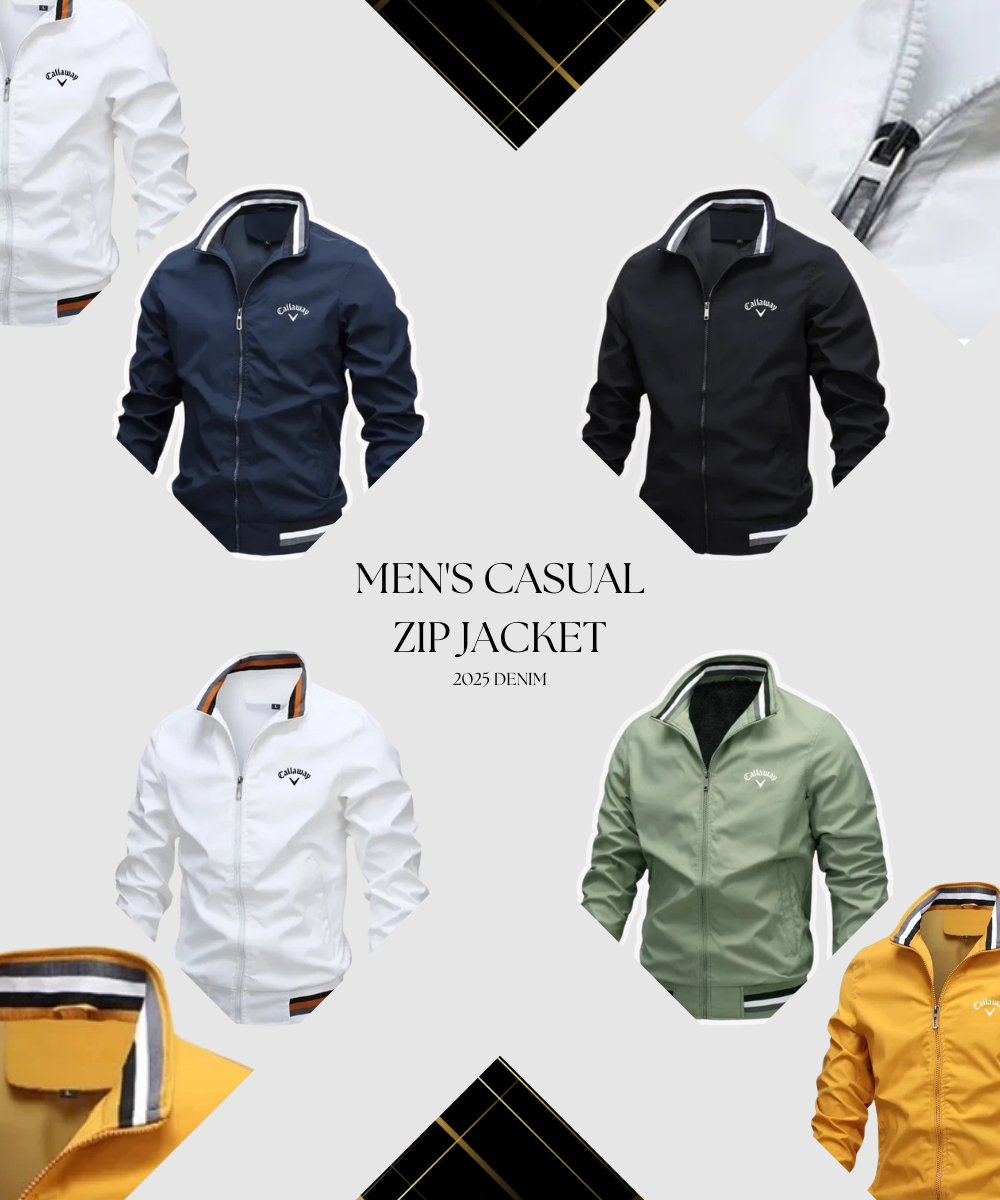 Men's Casual Zip Jacket – Stylish Versatility for Everyday Wear