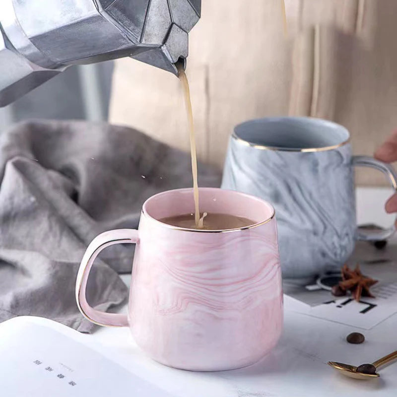 Luxury Nordic Marble Mug Set