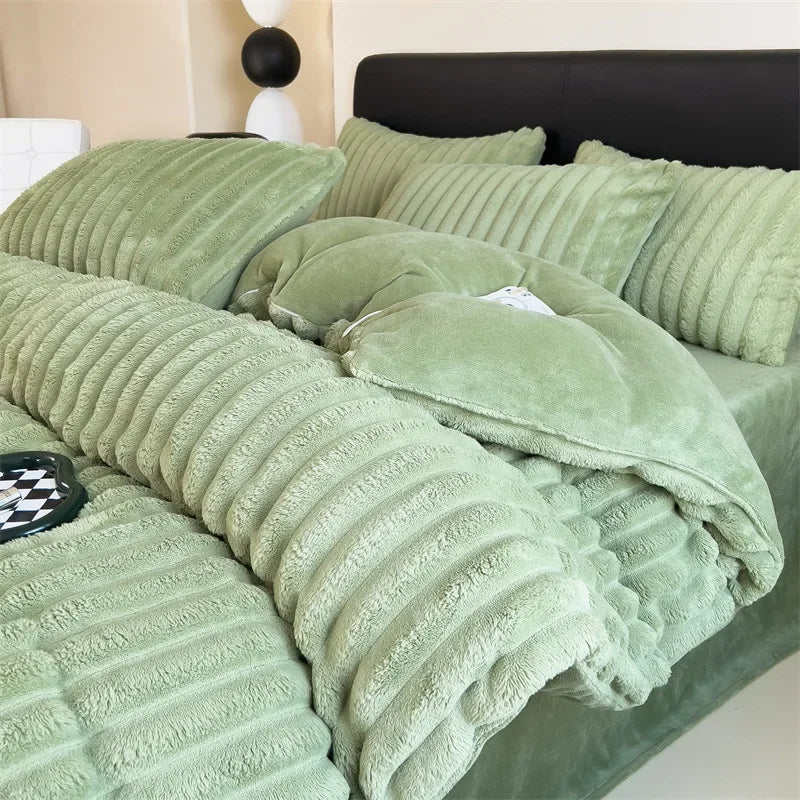 Winter Warm Plush Duvet Cover Set