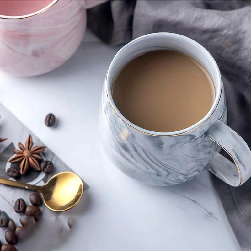 Luxury Nordic Marble Mug Set