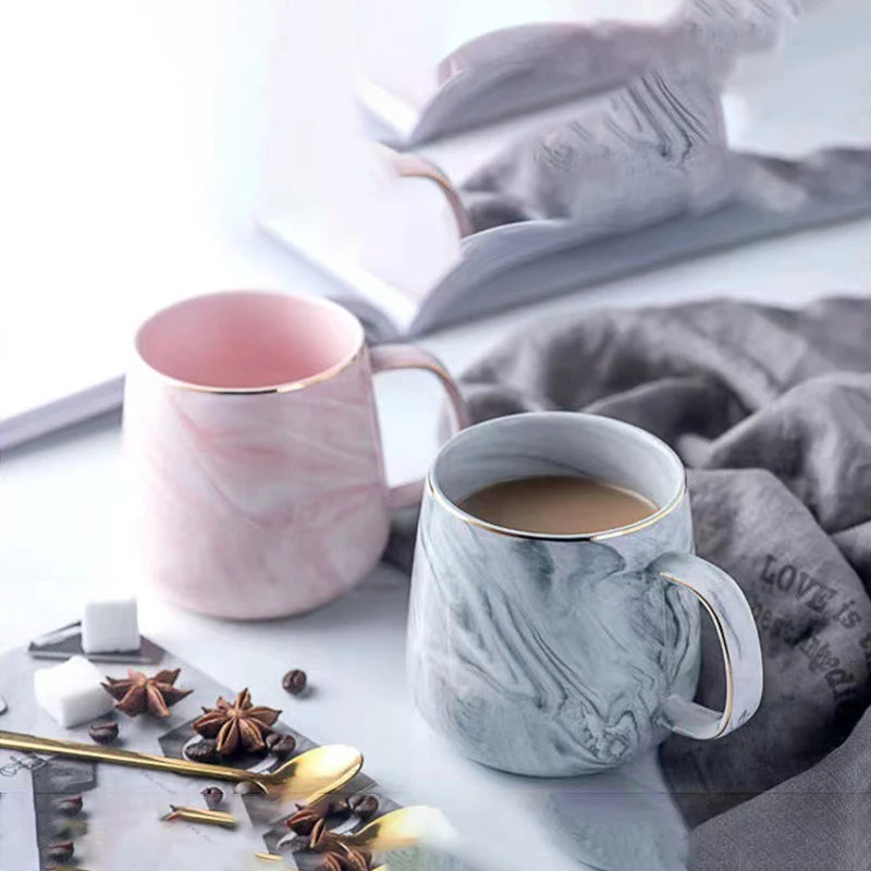 Luxury Nordic Marble Mug Set