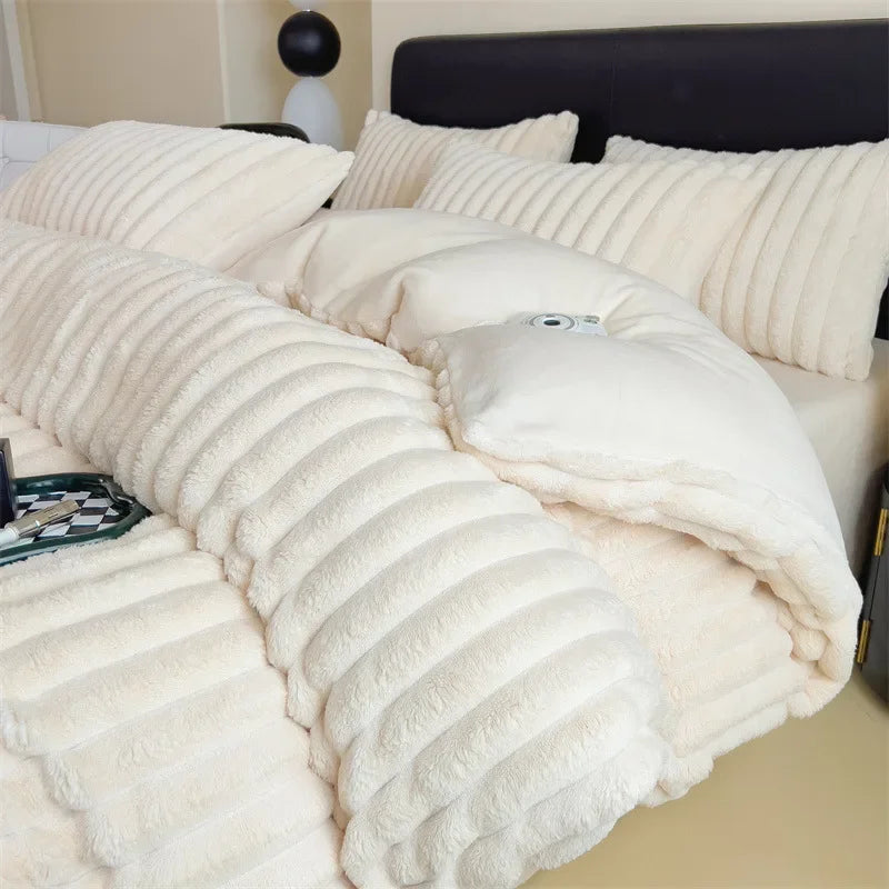 Winter Warm Plush Duvet Cover Set