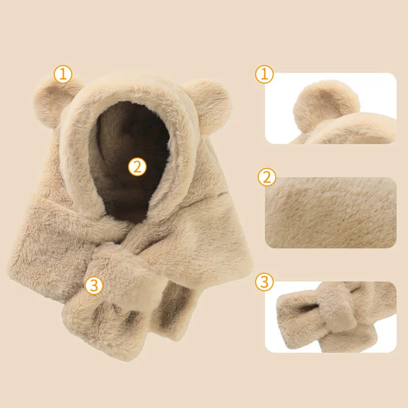 Winter Bear Baby Hat & Scarf Set