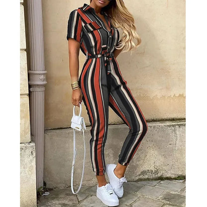 Women's Belted Workwear Jumpsuit