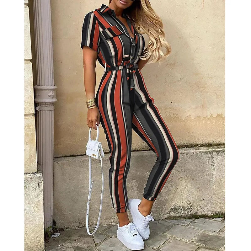 Women's Belted Workwear Jumpsuit