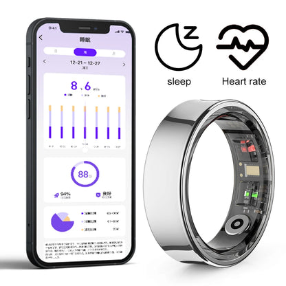 Smart Health & Fitness Ring | Waterproof Design with Sleep and Activity Monitoring